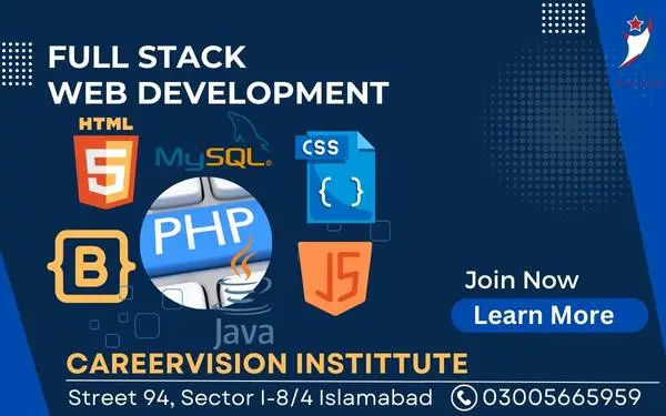 Training banner image fullstack web development course in islamabad rawalpindi